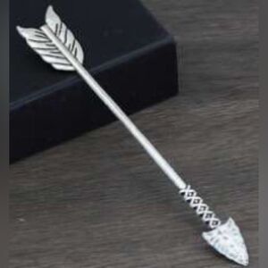Bohemian Arrow Hairpin Silver tone  details, Elegant Unique Design